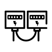 Piktogramm zwei Stromzähler